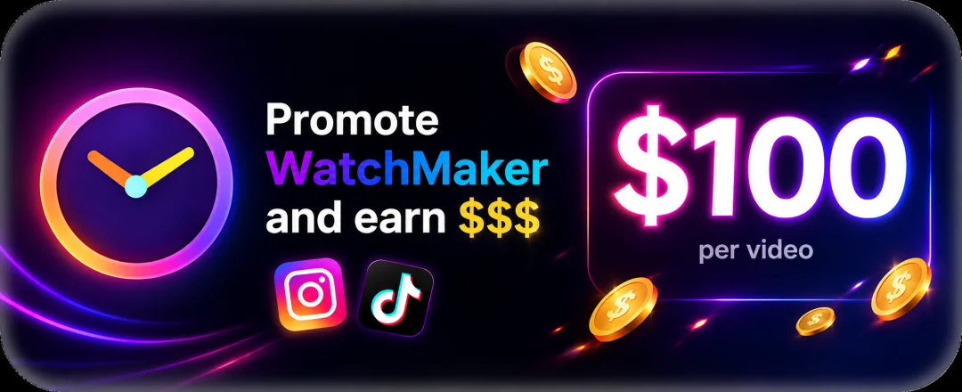 Creator rewards — post about WatchMaker and get paid